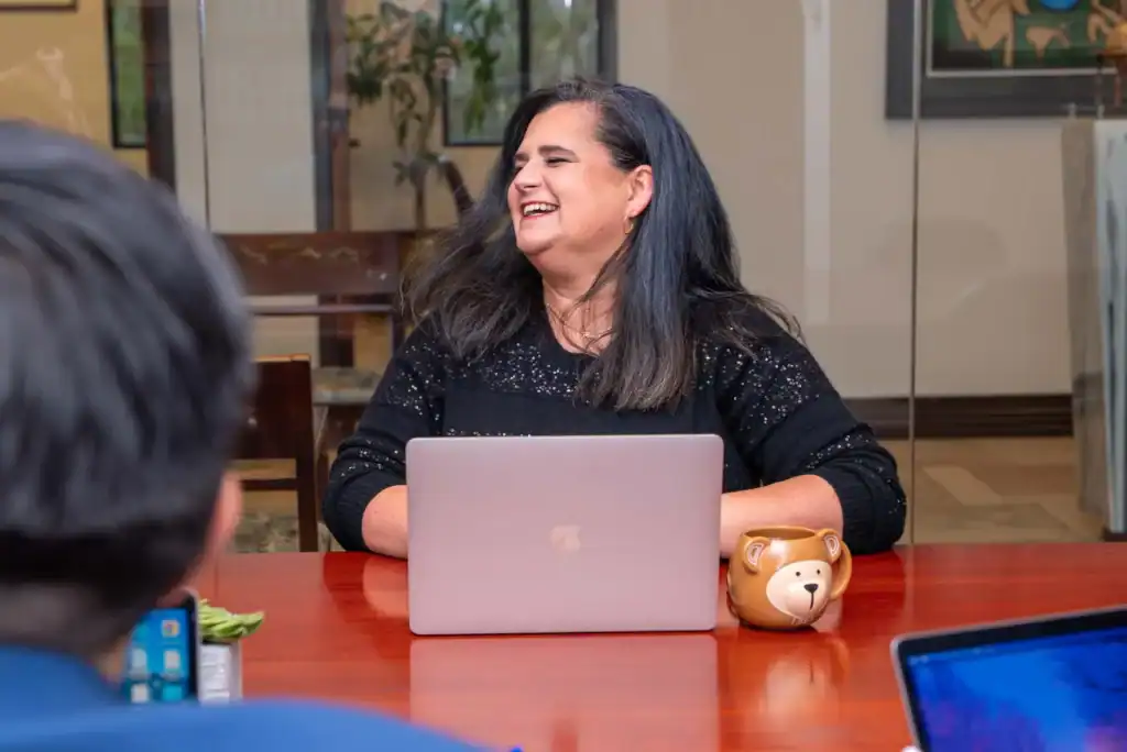 Legal consultation with a professional woman at Bonano & Associates office.